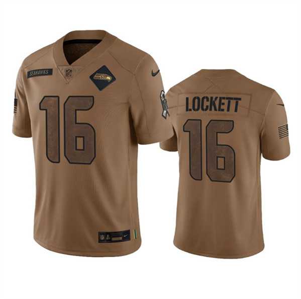 Men's Seattle Seahawks #16 Tyler Lockett 2023 Brown Salute To Service Limited Jersey Dyin,We sell and wholesale Men's Seattle Seahawks #16 Tyler Lockett 2023 Brown Salute To Service Limited Jersey Dyin on line form chian!